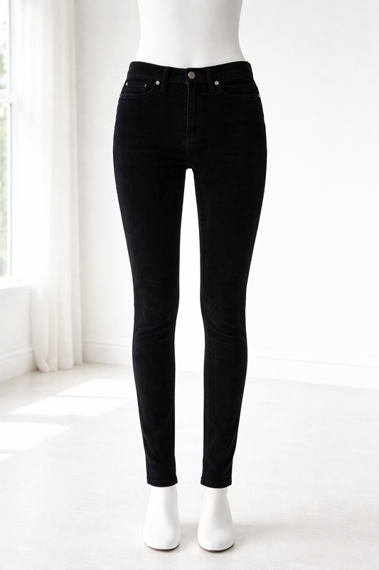 Dejour Black Corduroy Skinny Trousers – Size 7