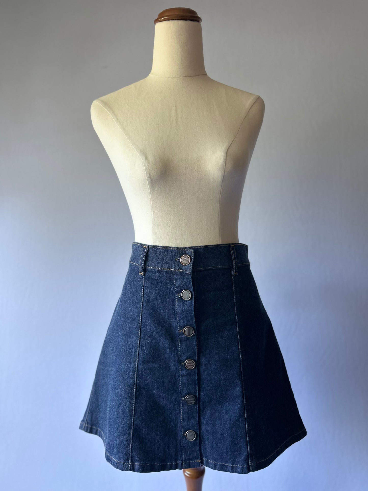 Denim Mini Skirt – Size 38