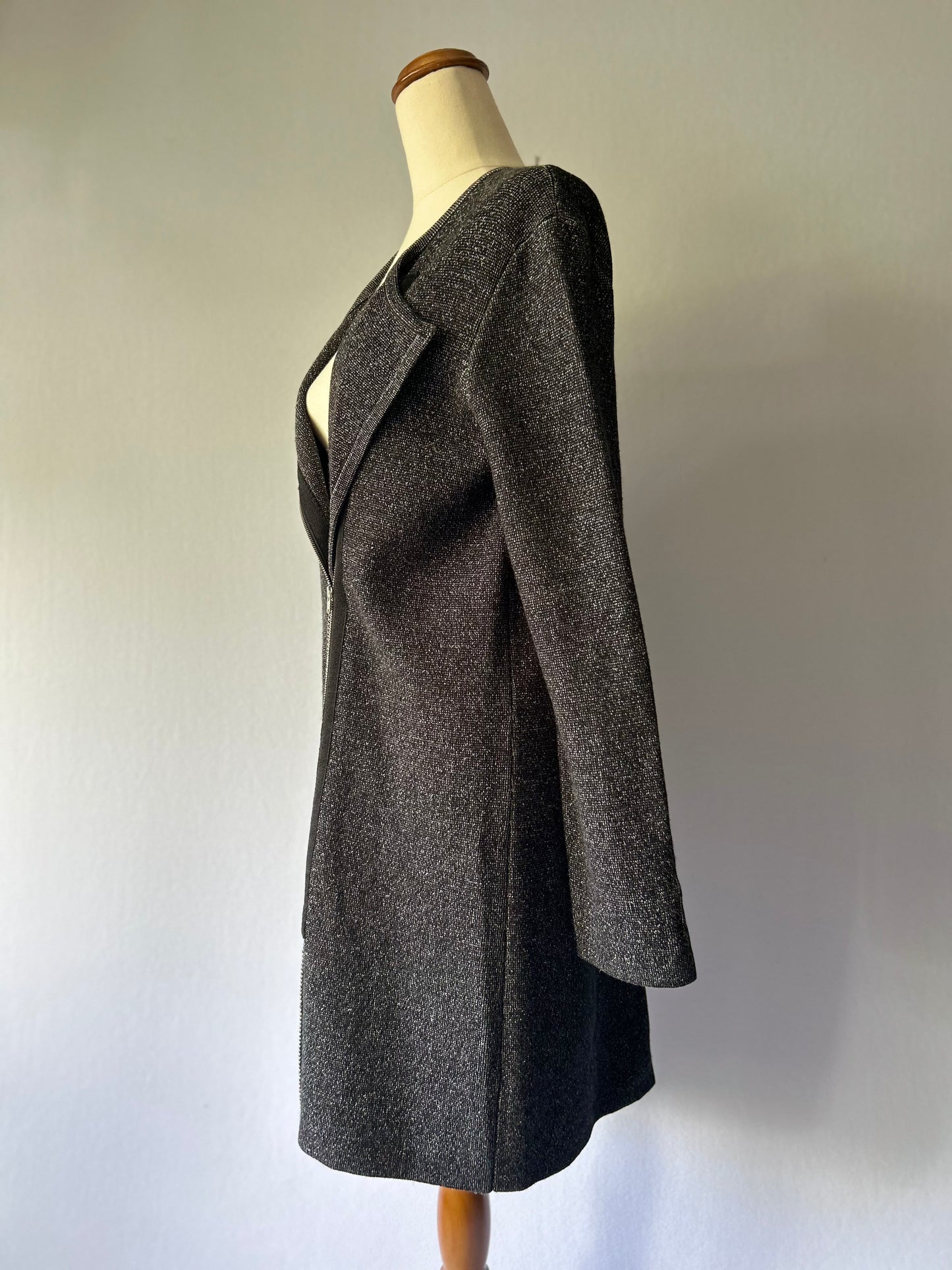 Theory Textured Zip-Front Coatigan – Size S