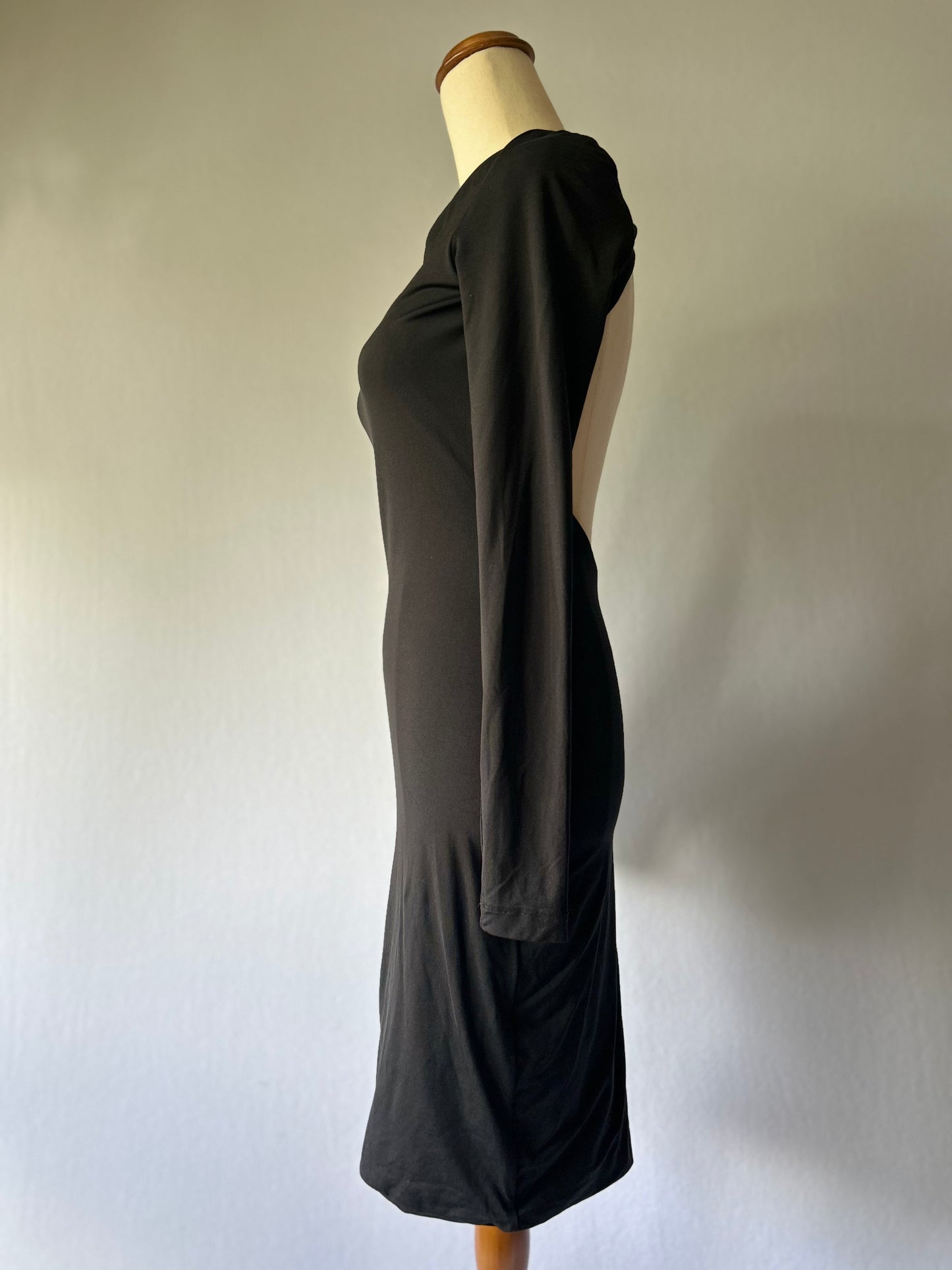 Kookai "Noir" Backless Bodycon Dress – Size 1