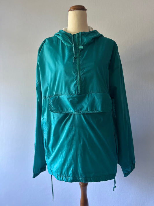 Teal Unisex Anorak Windbreaker – Size L