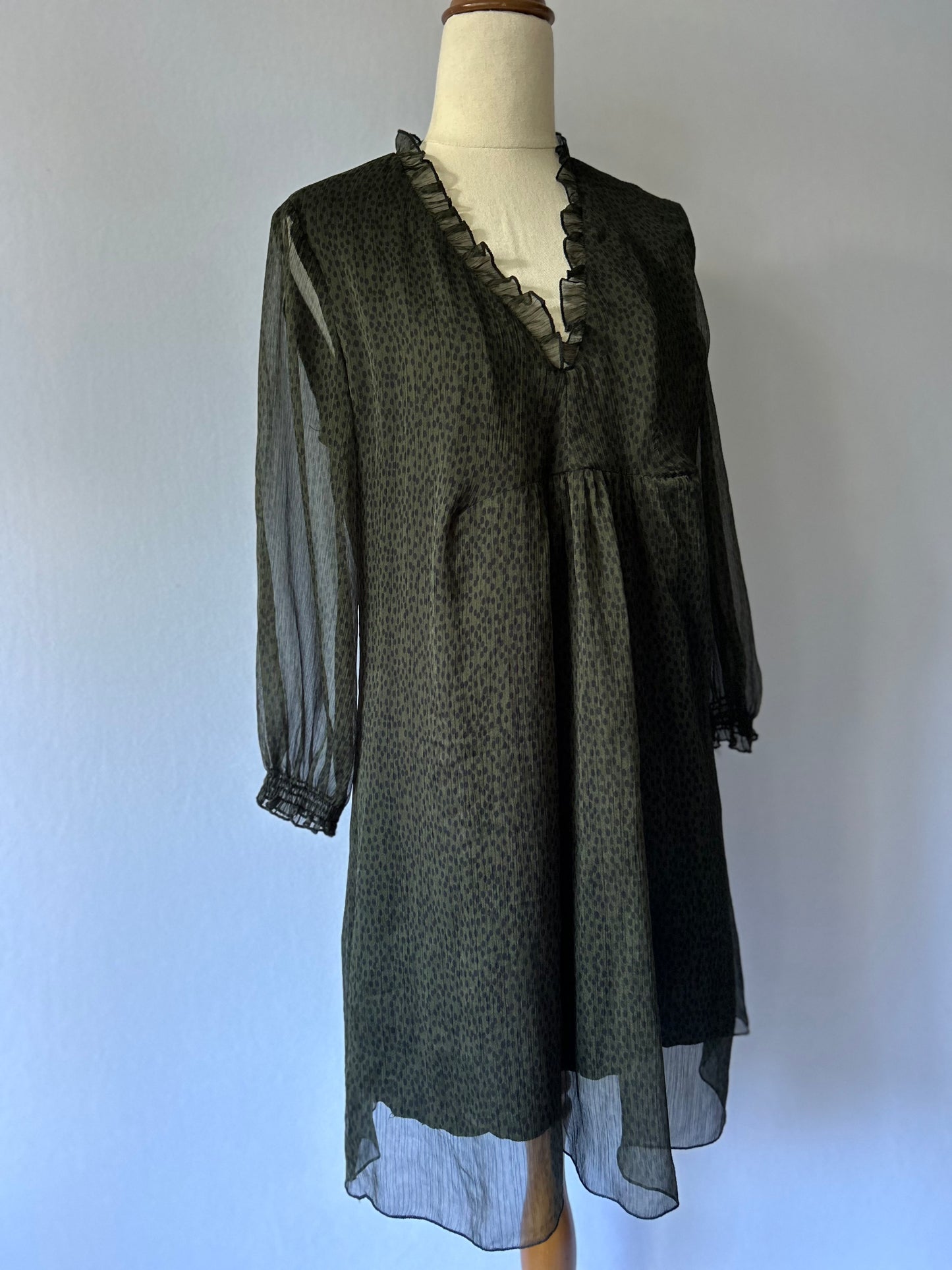 Zara  Ruffle Midi Dress - Size S