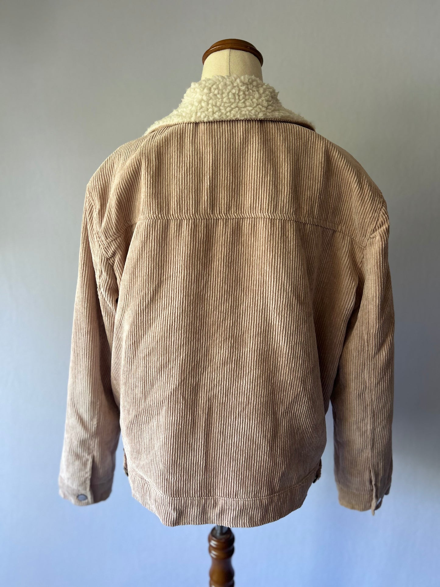 Old Pink Corduroy Quilted  Jacket - Size S
