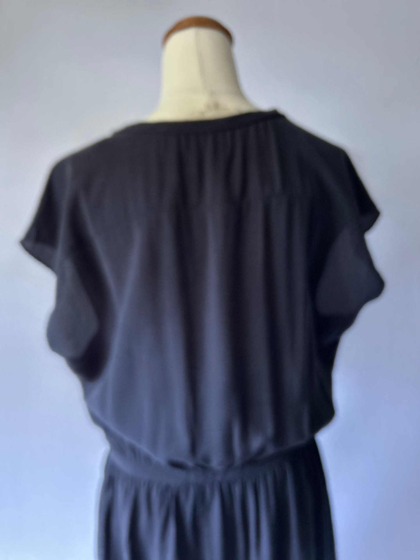 Vanessa Bruno Navy Embroidered Dress – Size 40