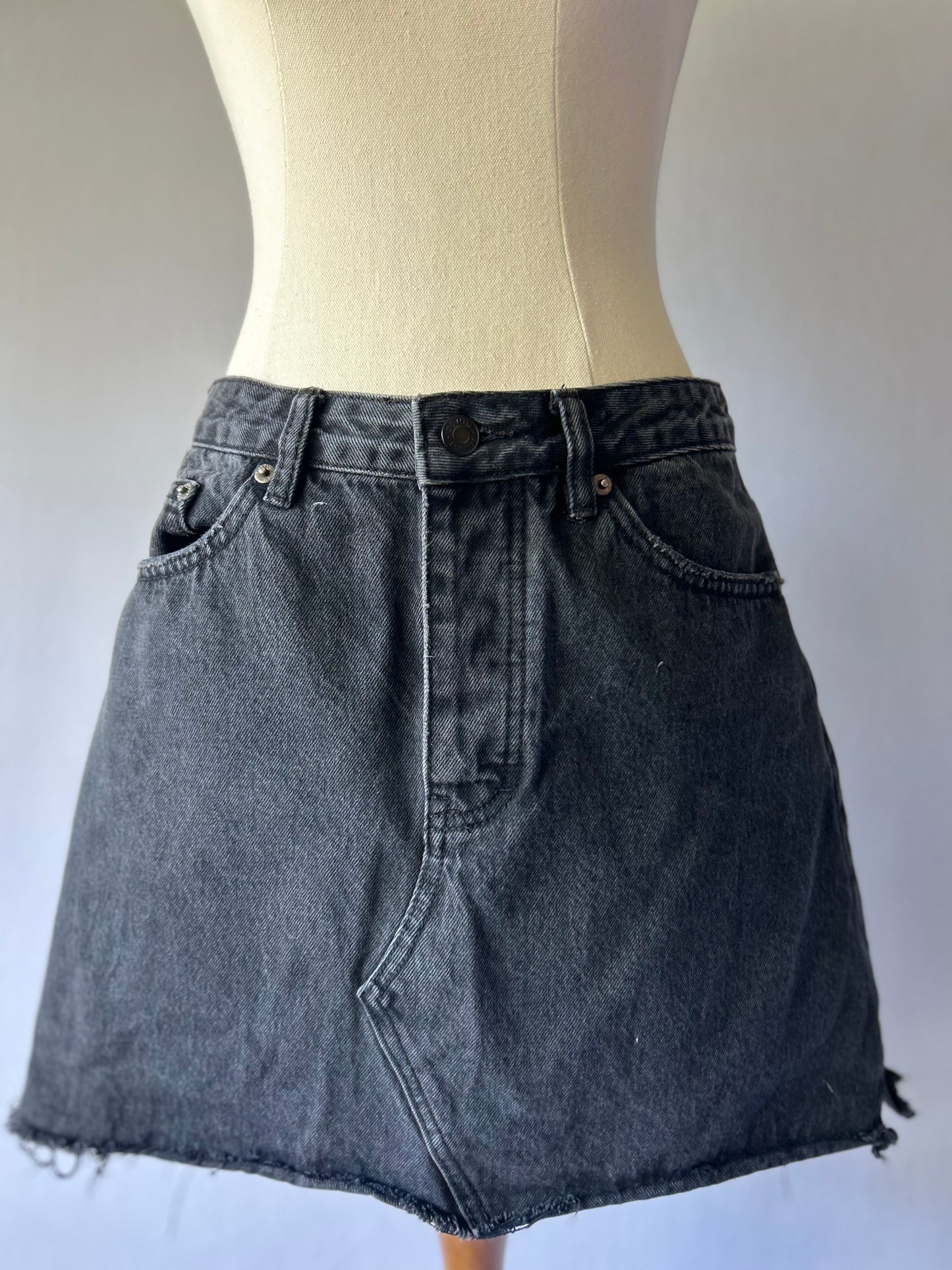 Mini Black Denim Skirt – Size 10