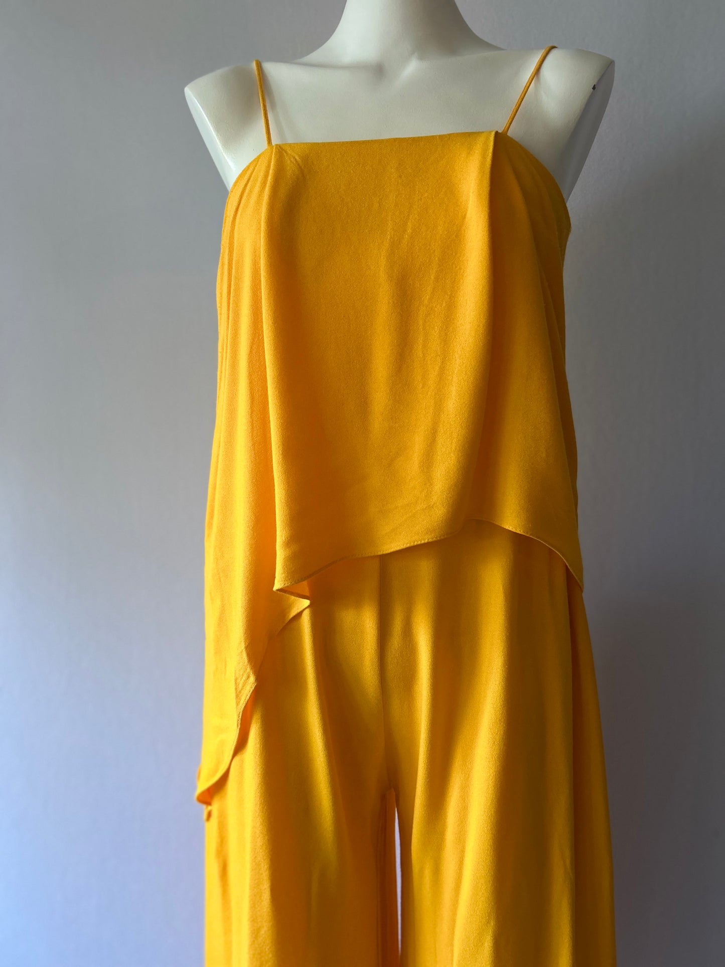 Farm Rio Mustard Yellow Layered Jumpsuit - Size S