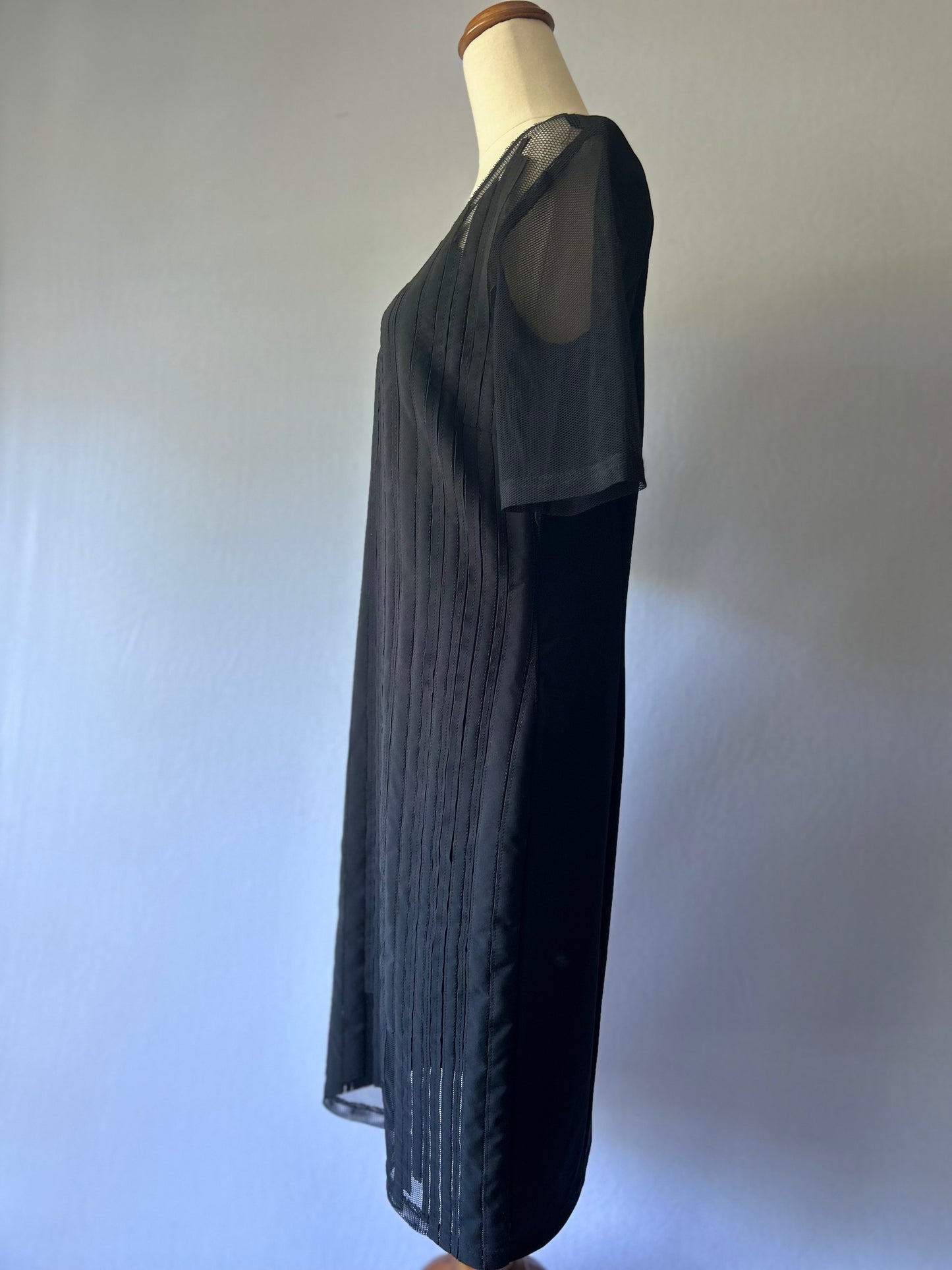 Verge Black Sheer Panel Dress – Size 10