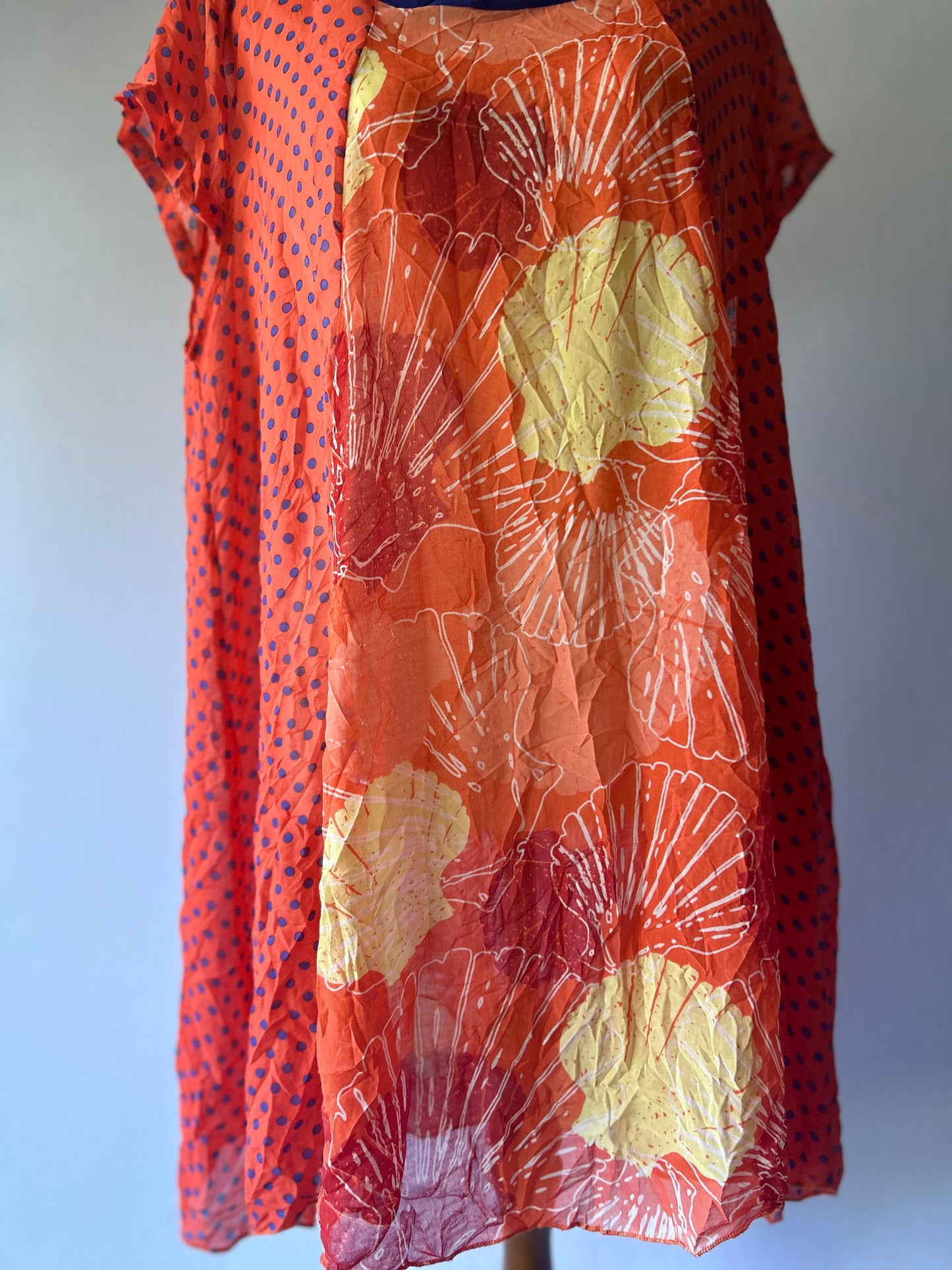 Flowy Red Printed Dress – Size 12
