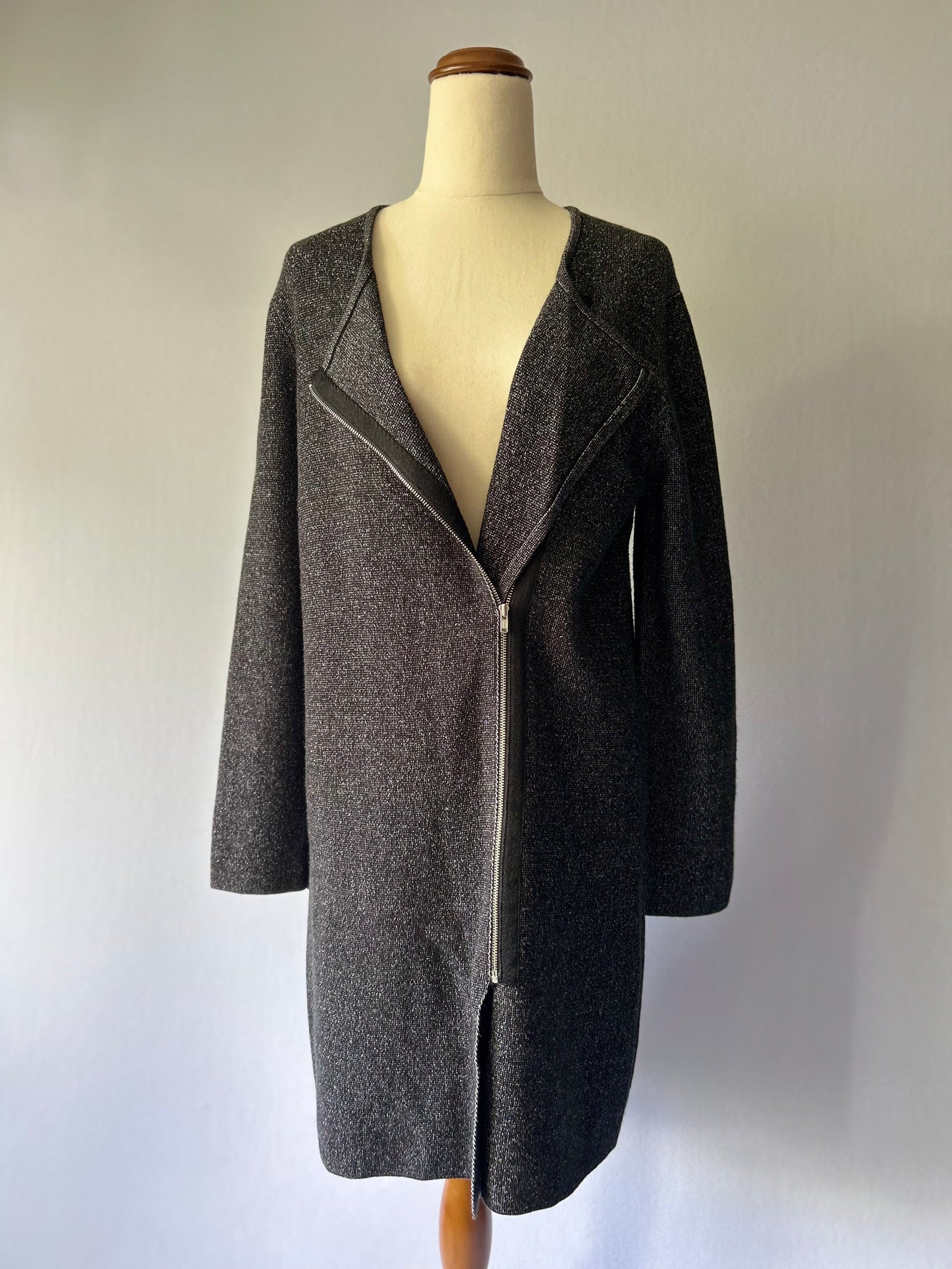 Theory Textured Zip-Front Coatigan – Size S