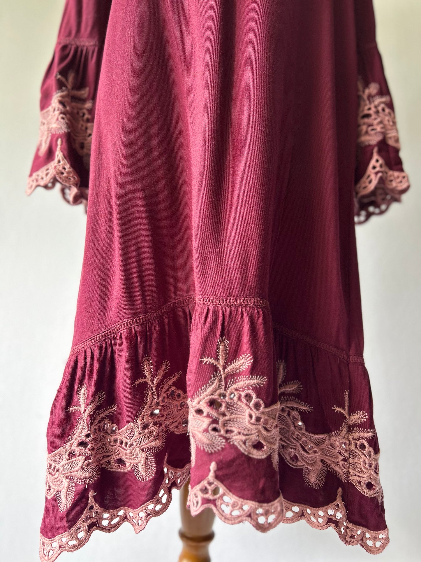 Sass Embroidered Boho Tunic Dress – Size 12