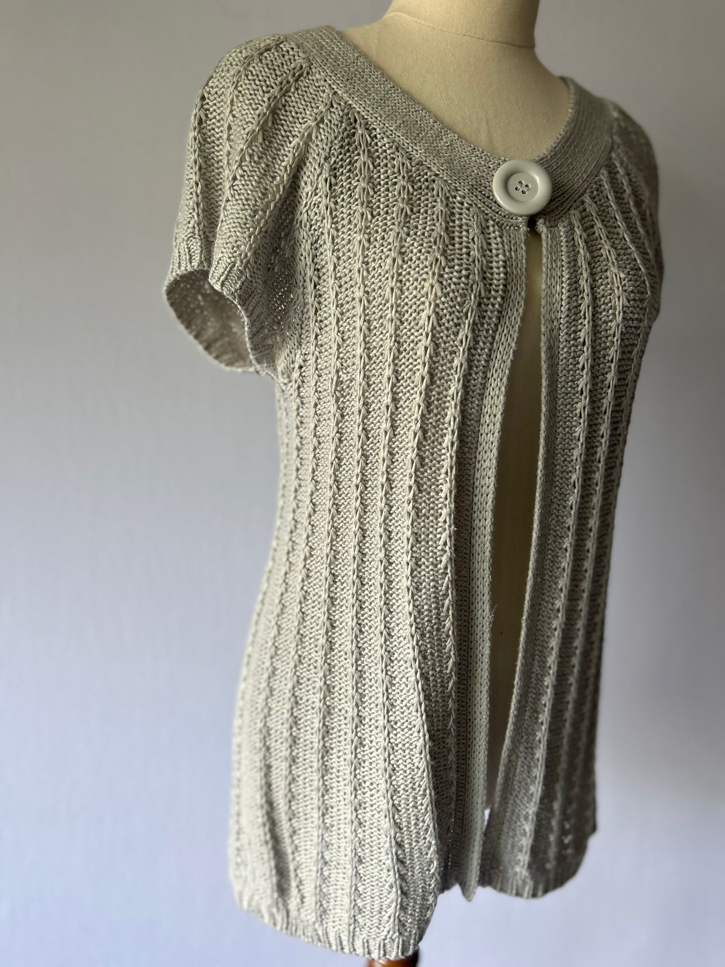 Grey Knitted Acrylic Vest – Size XS
