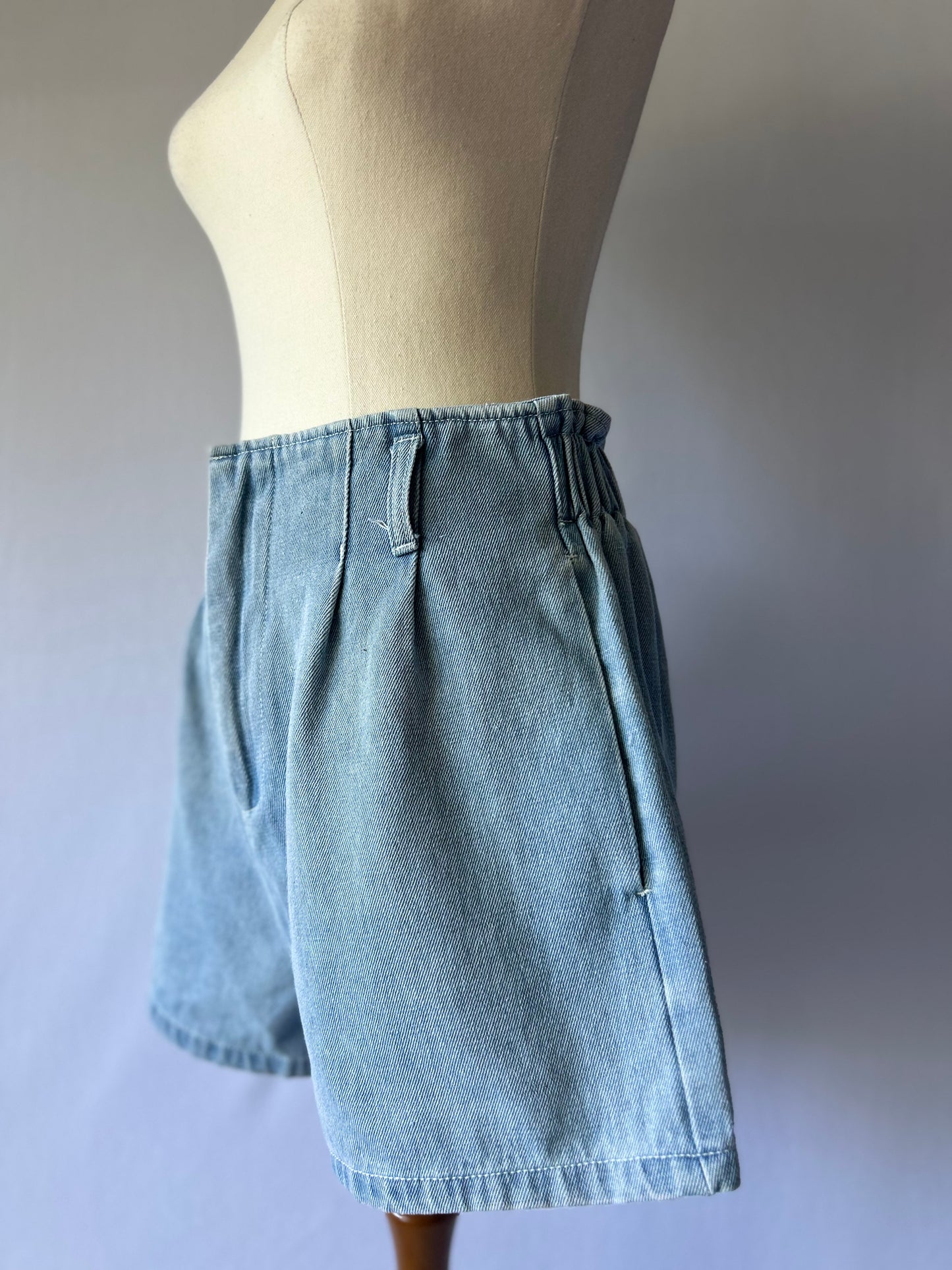 High-Waisted Denim Shorts – Size 12