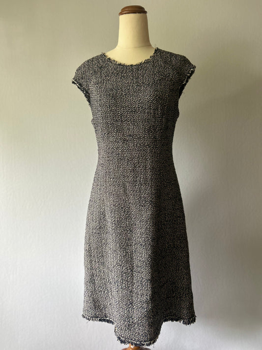 Rebecca Taylor Fringed Tweed Shift Dress – Size 6