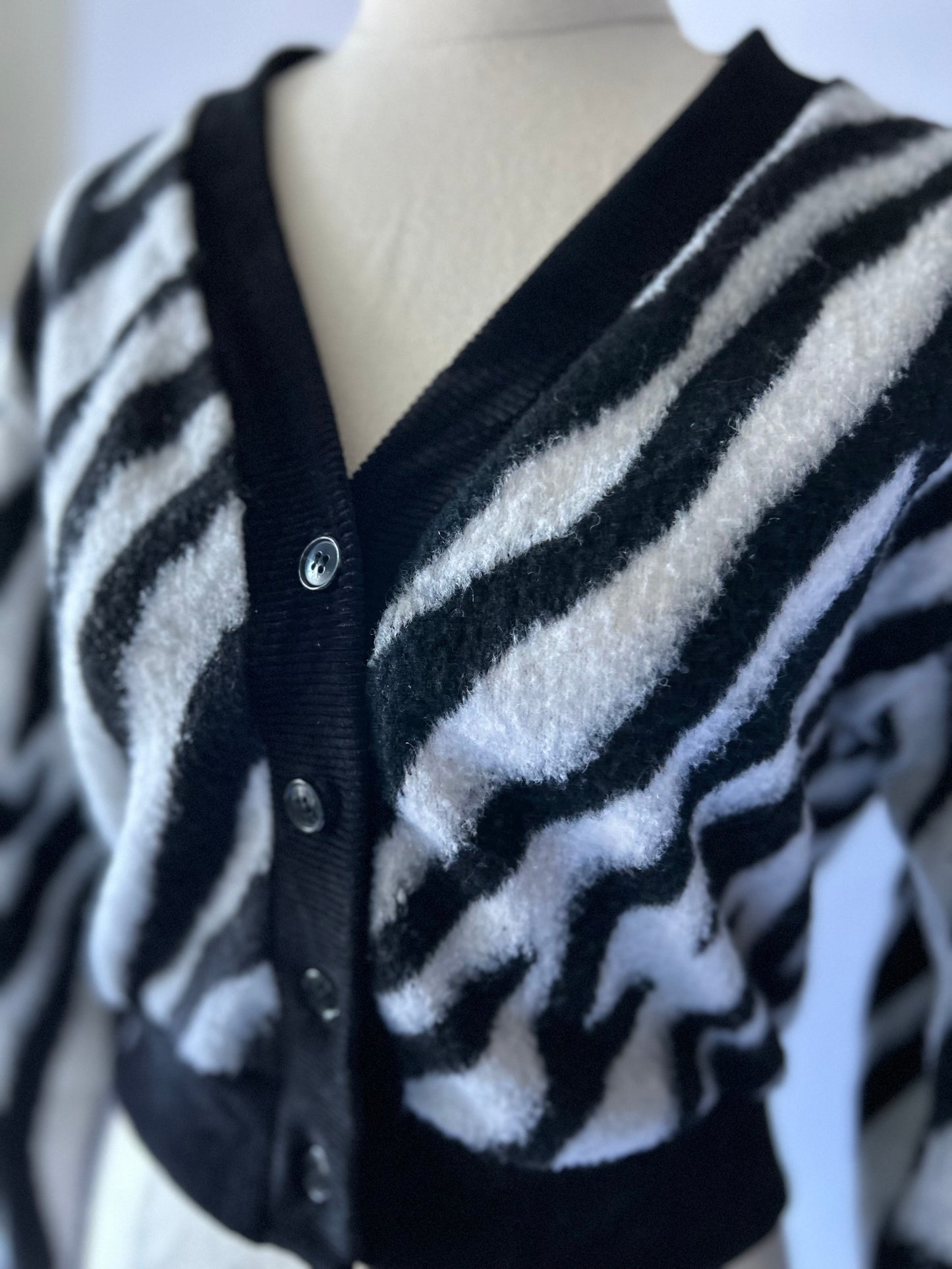 Zebra Print Cardigan – Size M