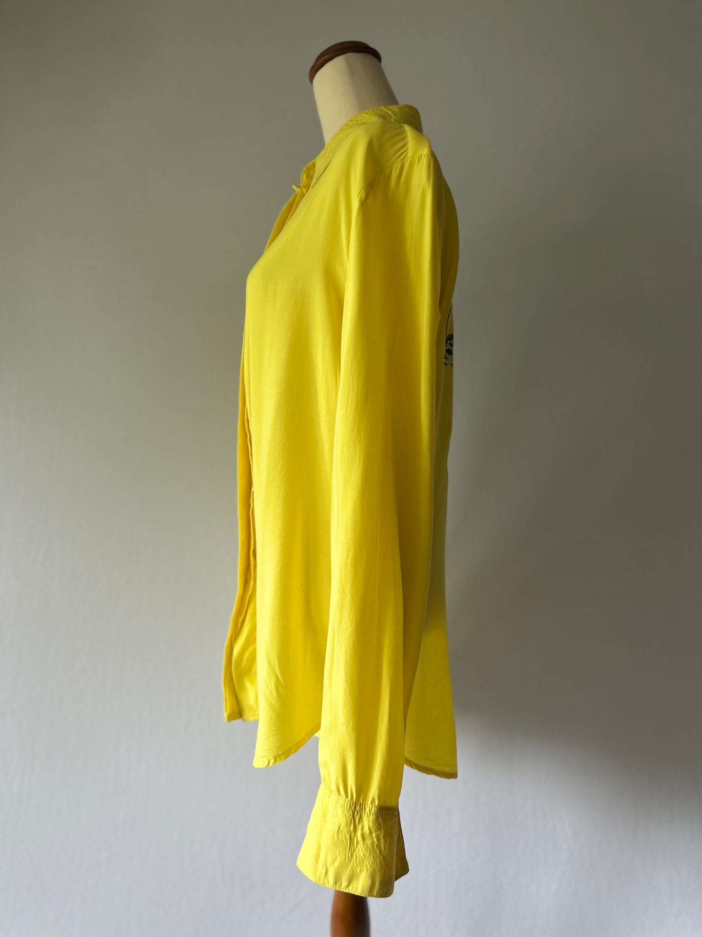 Stolen Girlfriends Club Yellow Shirt – 100% Rayon | Serpent Print Back