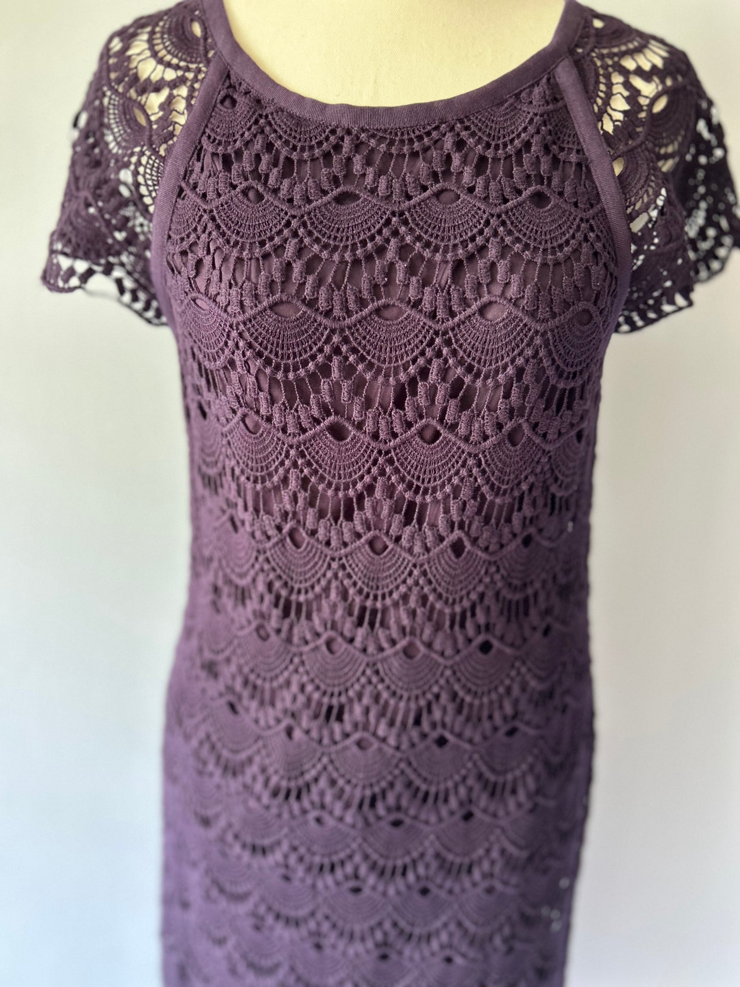 Grace Hill Lace Sheath Dress - 100% Cotton, size 10