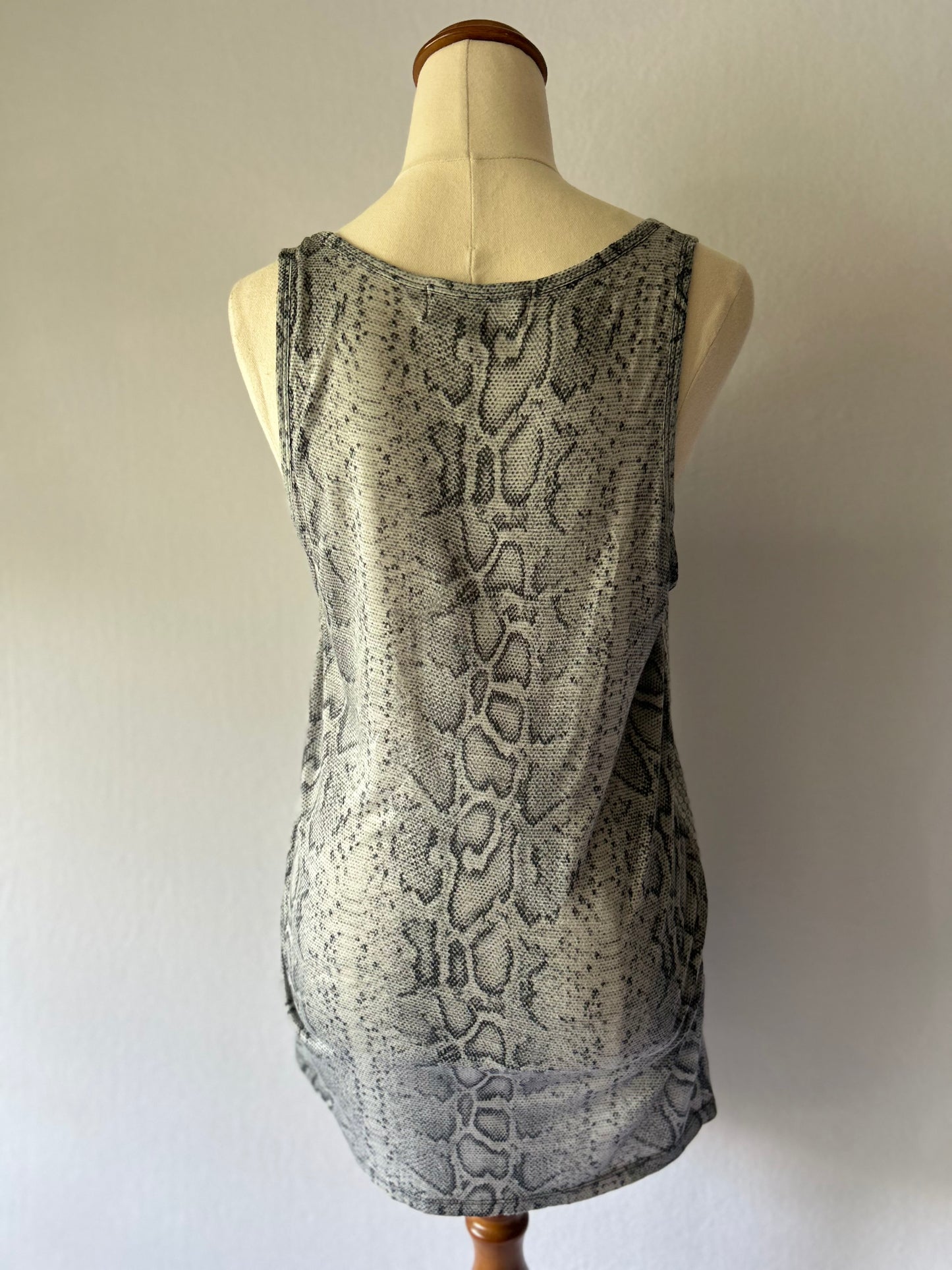 Small Michael Kors Sequin Snake Print Tank Top - 100% Rayon