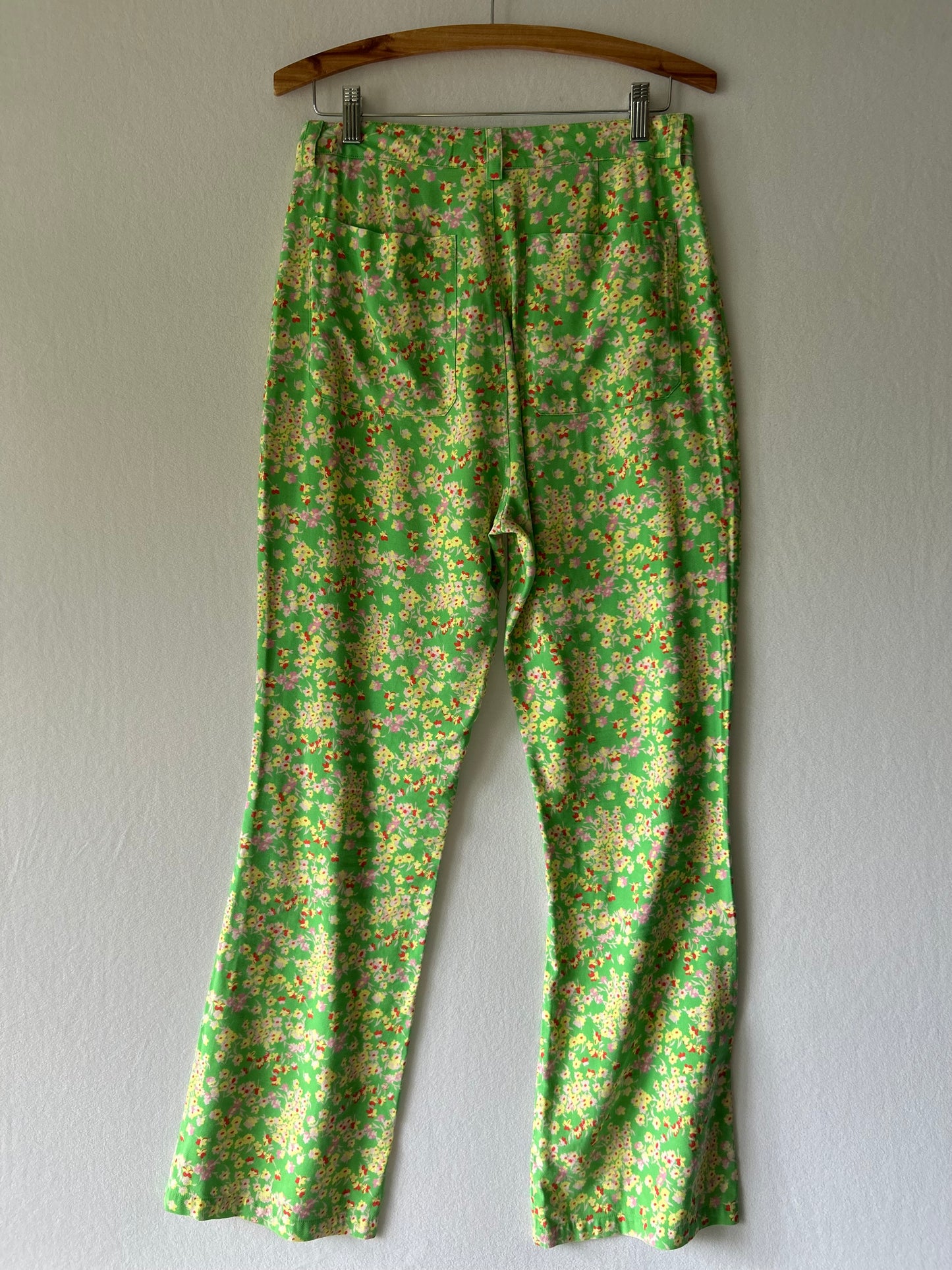 Rolla’s Flare Floral Green Pants – Size 12 / L