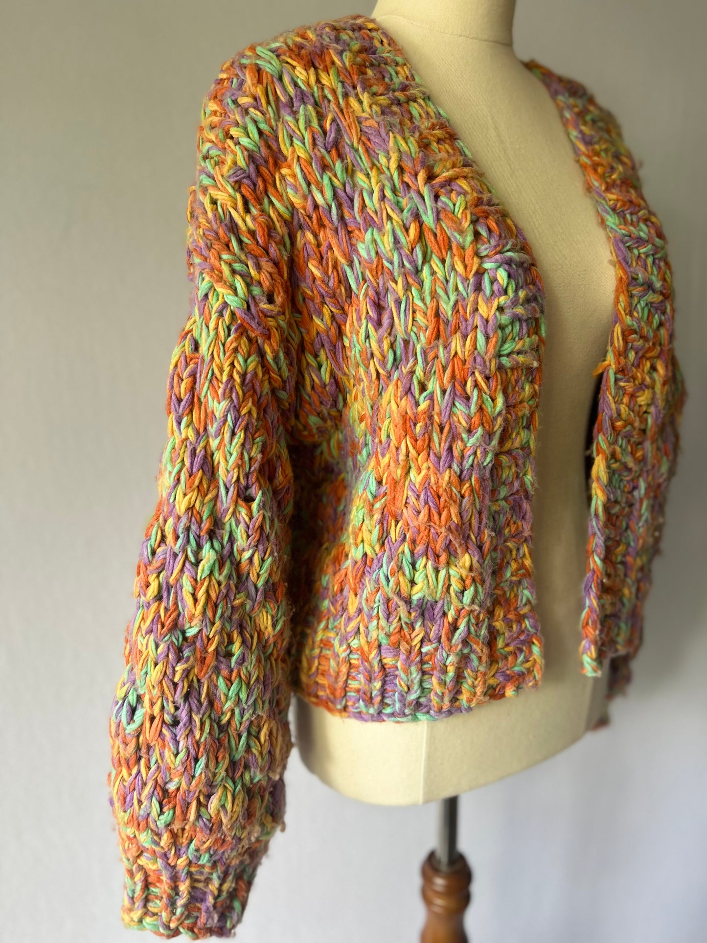 Princess Polly Multi-Color Chunky Knit Cardigan - Size XS/S