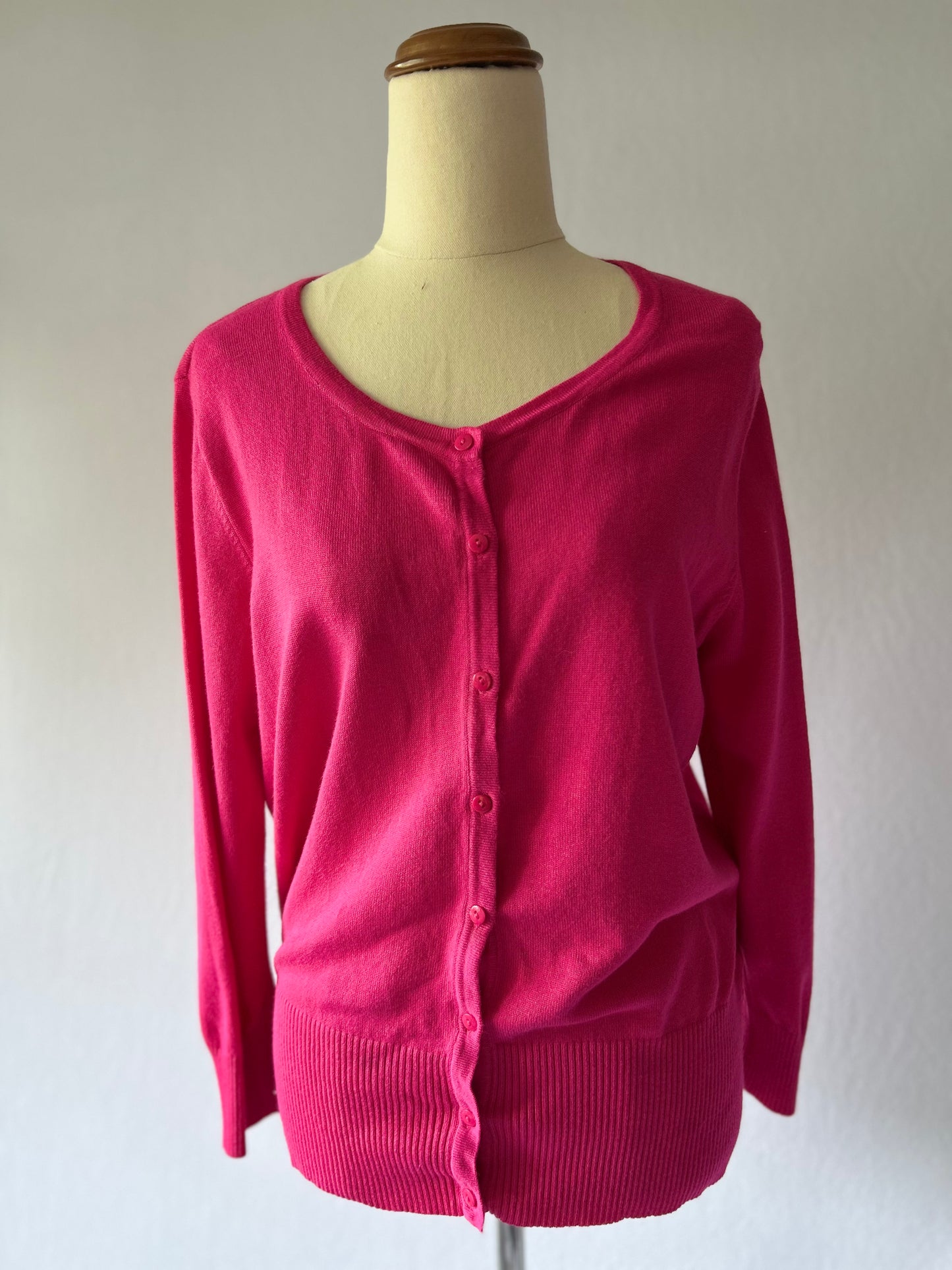 Pink Knit Cardigan – Size L