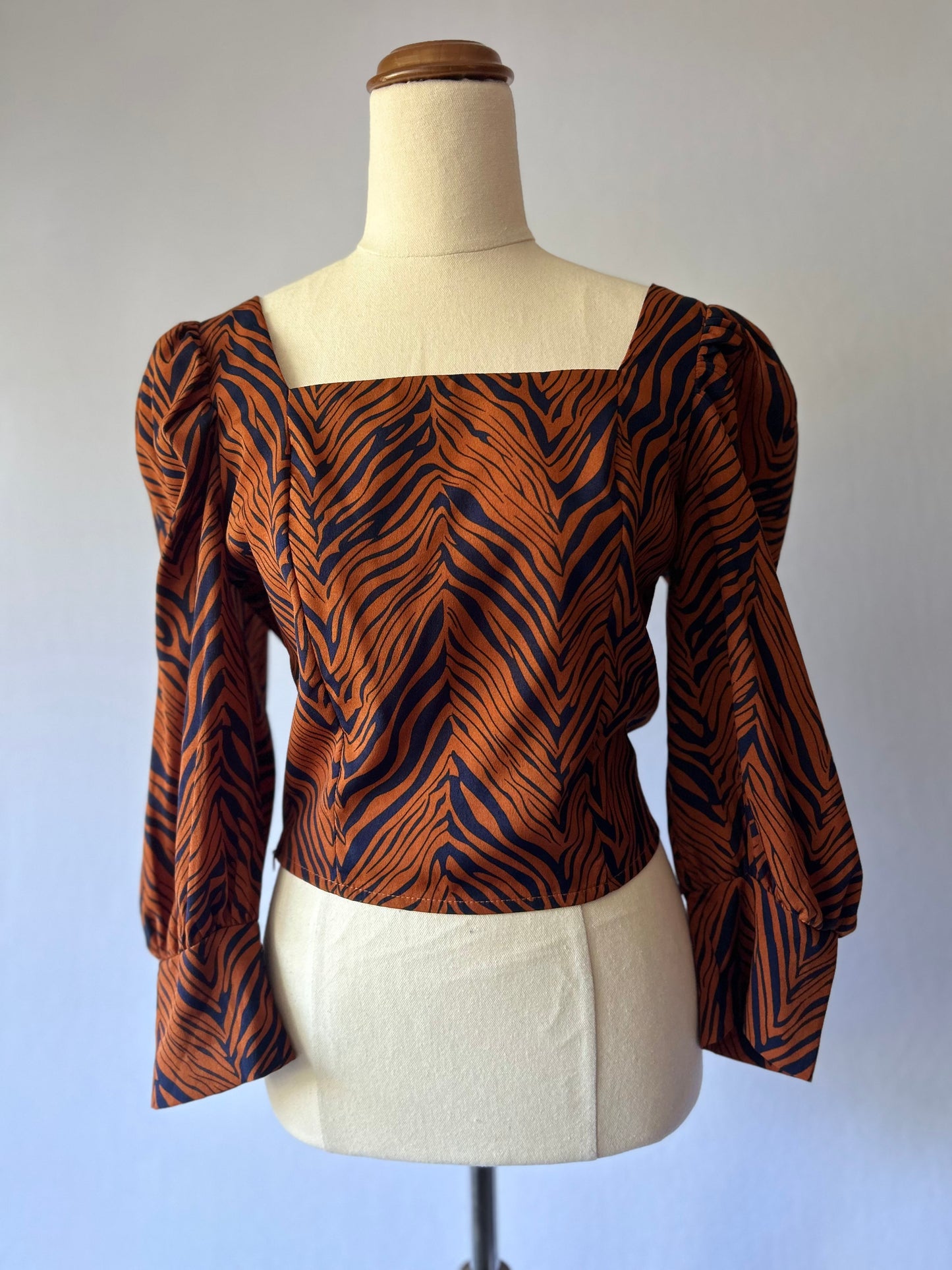 Animal Print Long Sleeve Top – Size 8