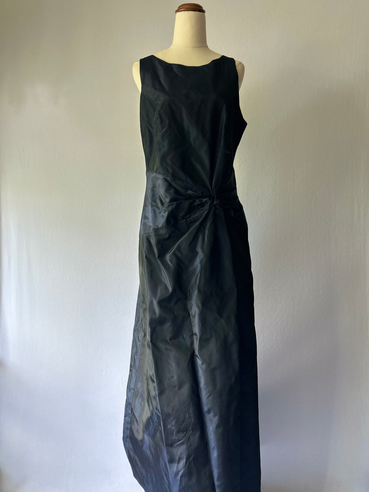 Annamaree Chambers Navy Knot-Detail Maxi Dress – Size 14