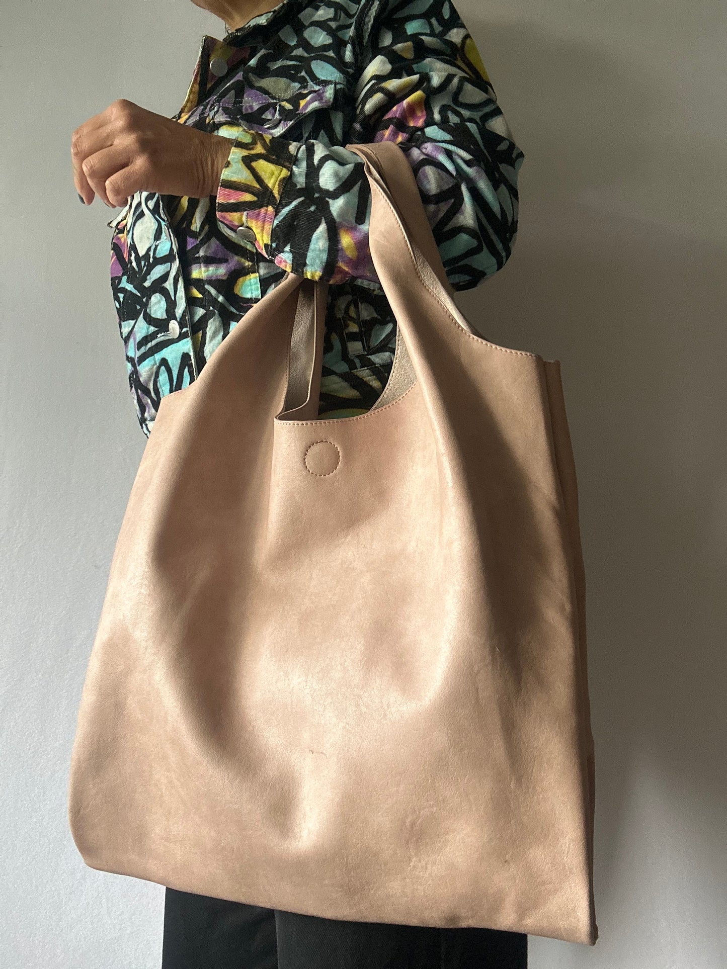 Vintage Pink Oversized Tote Bag