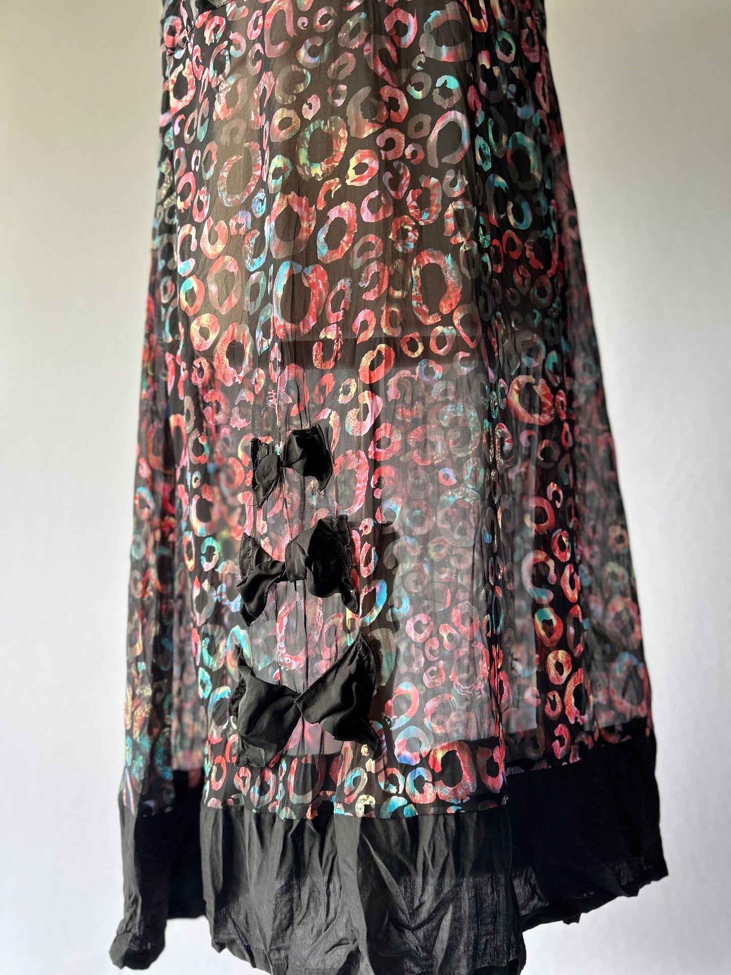 Colorful Leopard Print Sleeveless Dress – Size 10