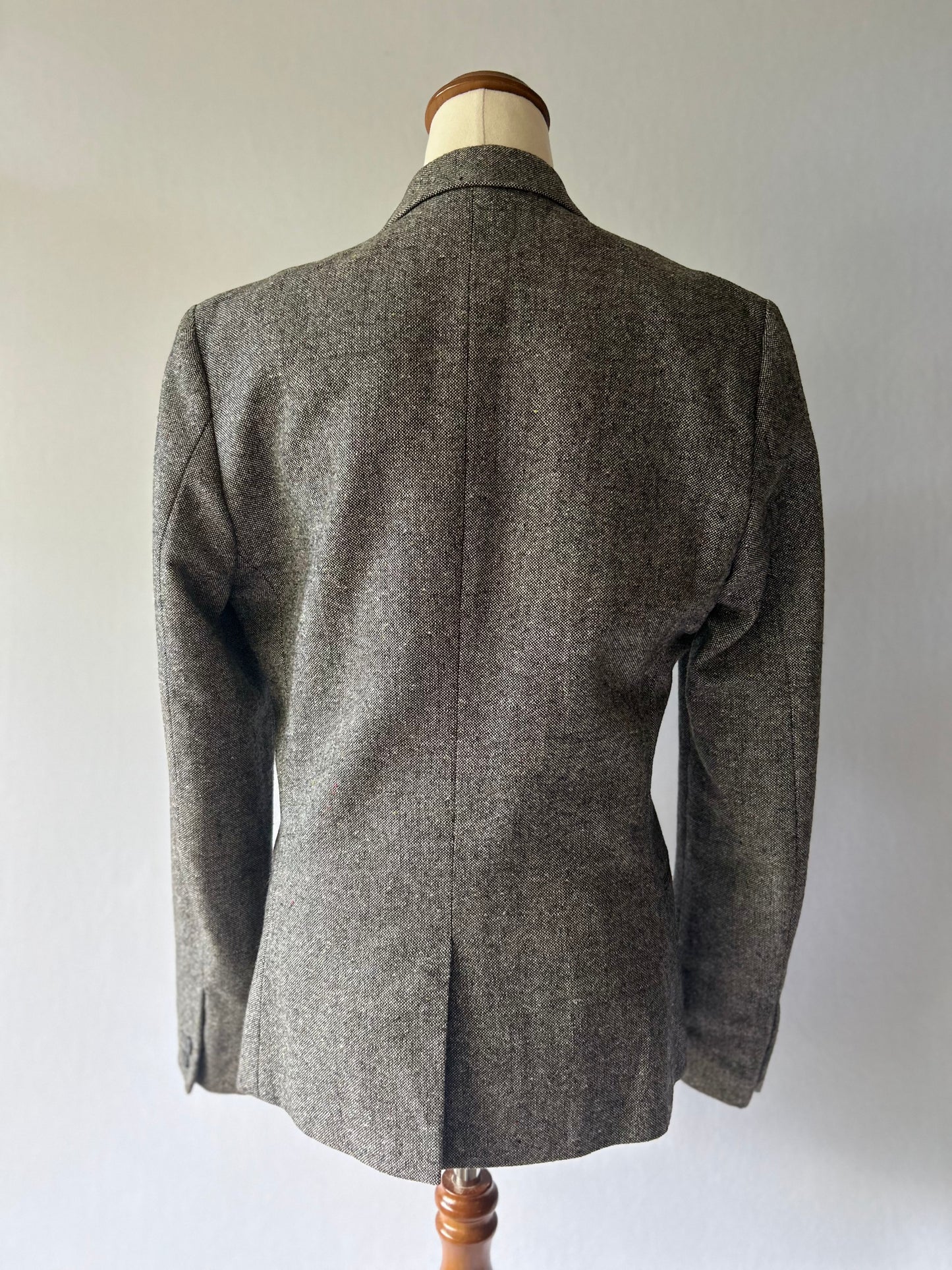 Structured Flecked Tweed Tailored Blazer - Size EUR 44 / US 34R