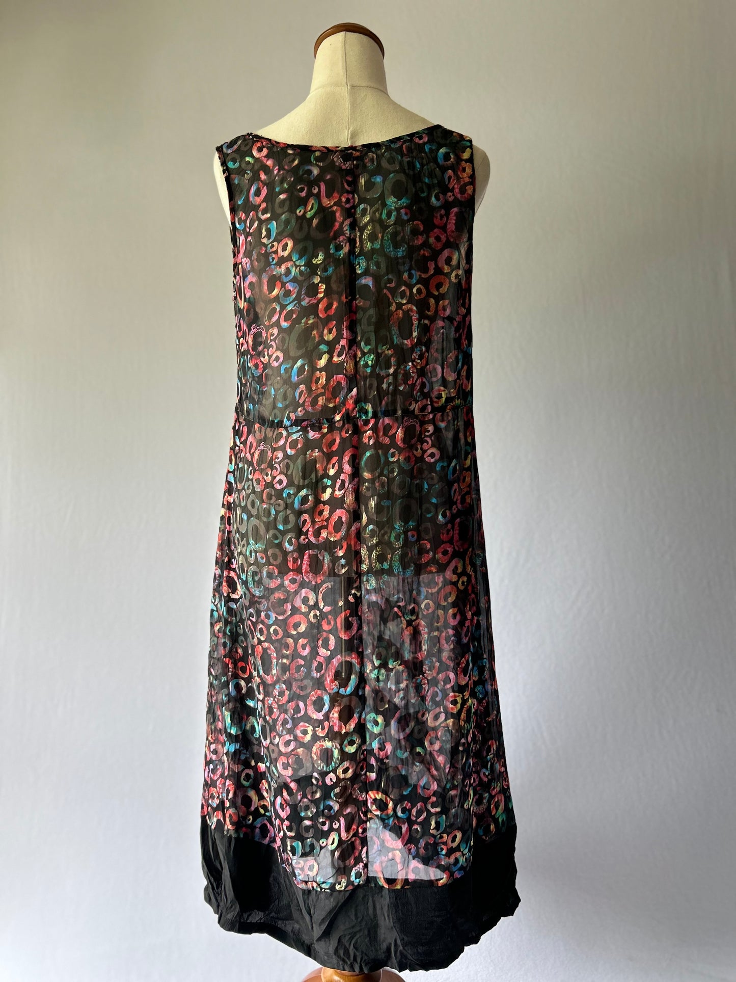 Colorful Leopard Print Sleeveless Dress – Size 10