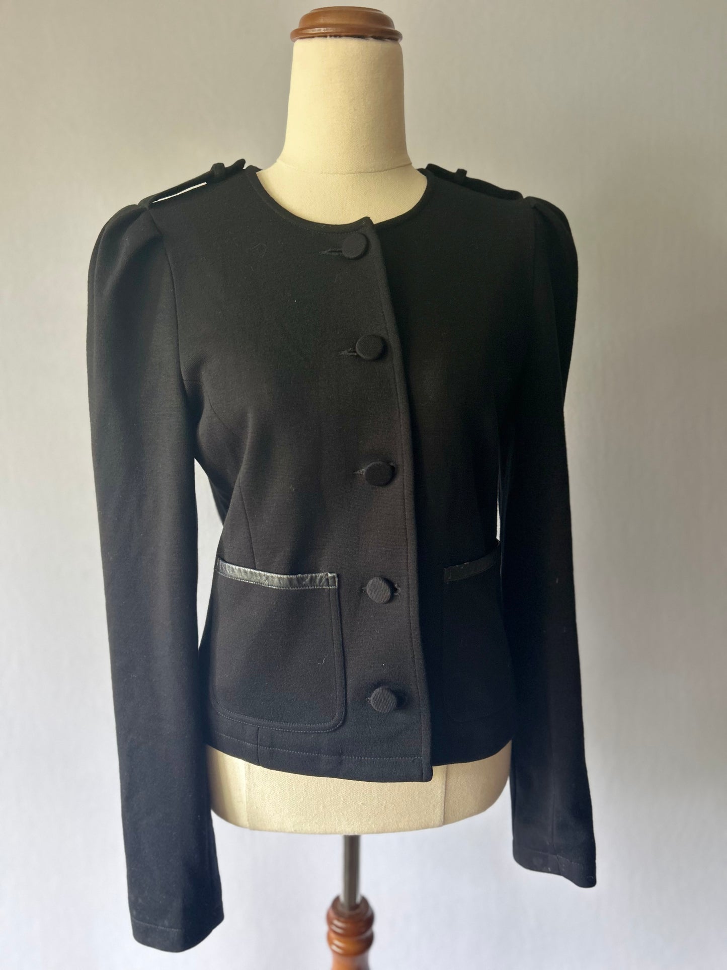 Helen Cherry Merino Wool Tailored Cardigan Jacket – Size S