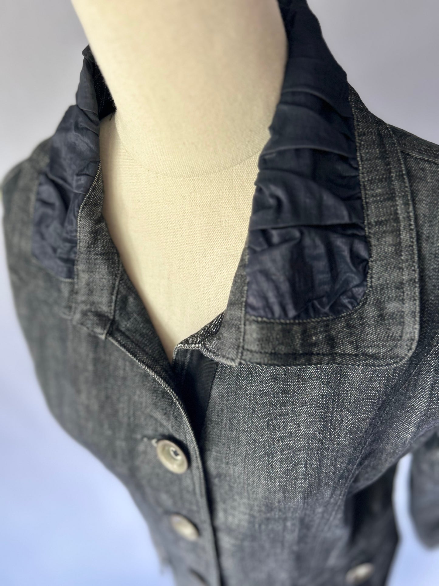 Dark Grey Button-Up Jacket – Size 10