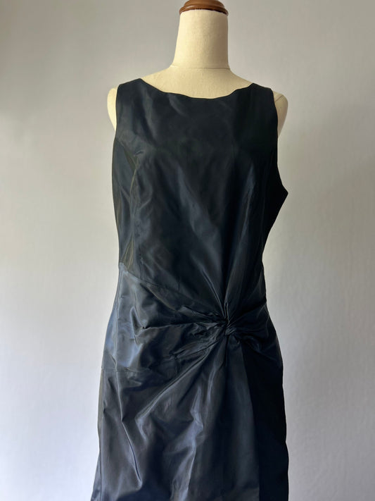 Annamaree Chambers Navy Knot-Detail Maxi Dress – Size 14