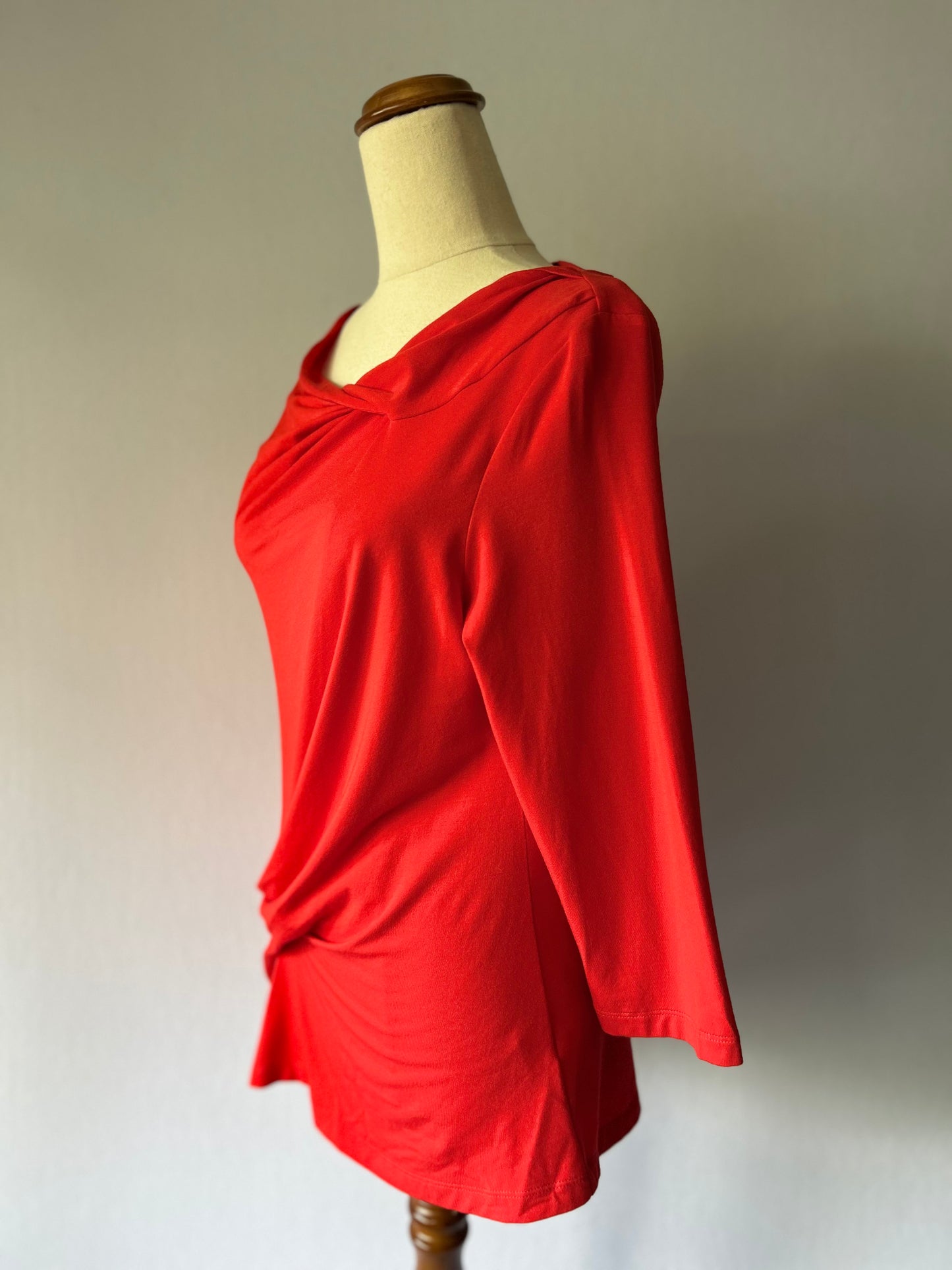 Jane Daniels Draped Modal-Stretch Cowl Neck Top – Size 10