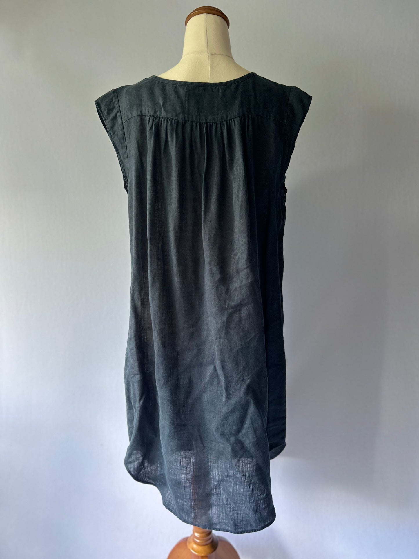 L.K. Bennett 100% Linen Sleeveless Shift Dress – Size S
