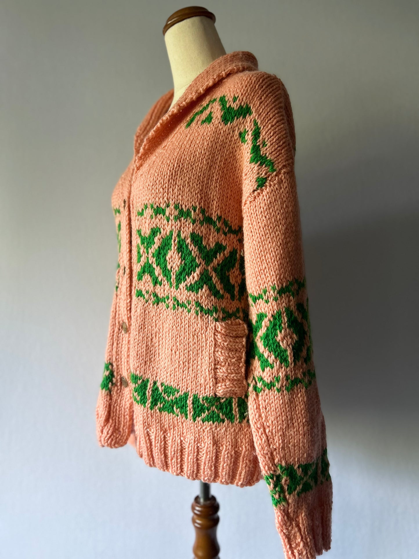Artisan Handmade Fair Isle Cardigan – Size M/L
