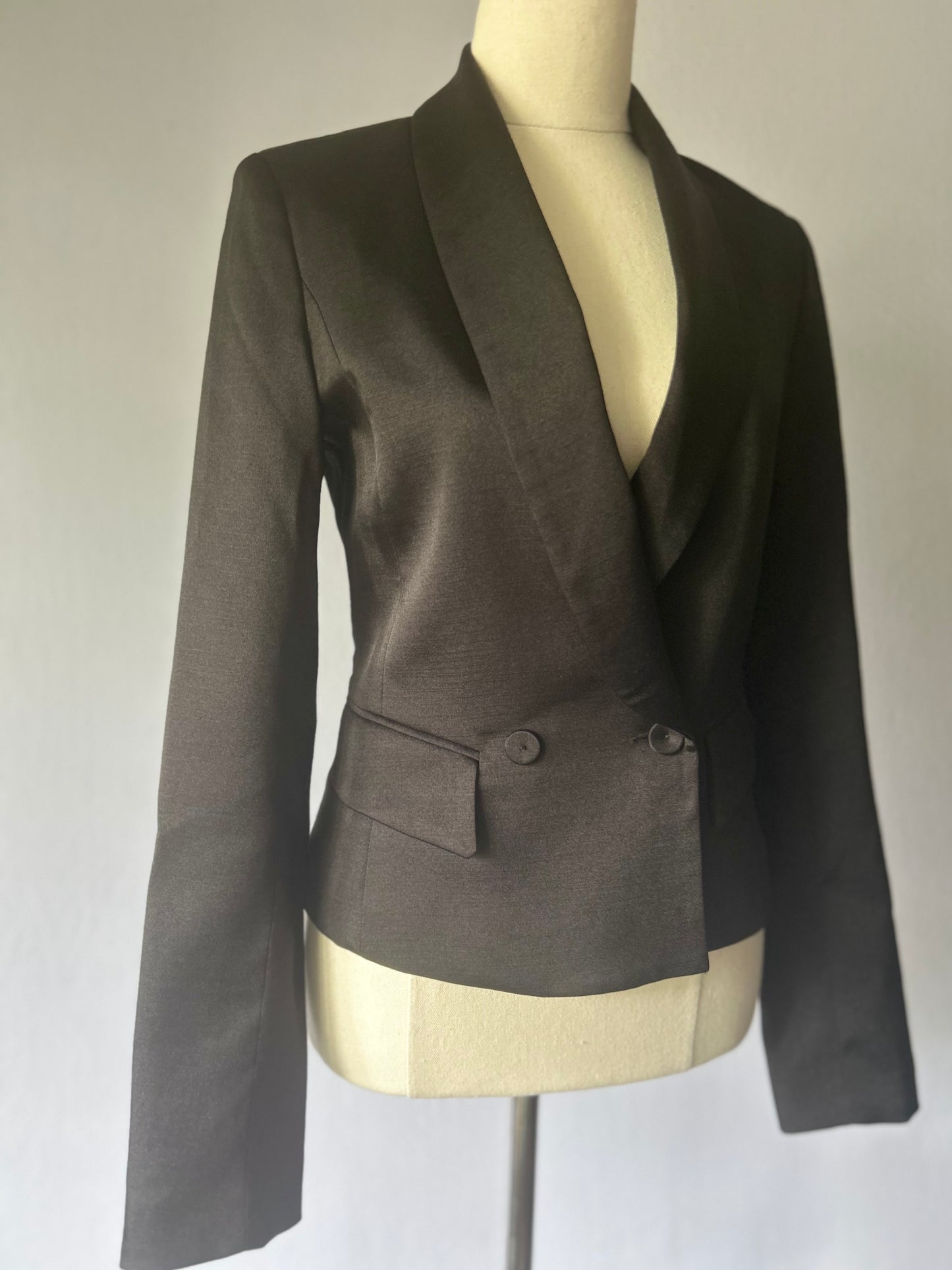 Elegant Black Blazer – Size 6, Made in Australia