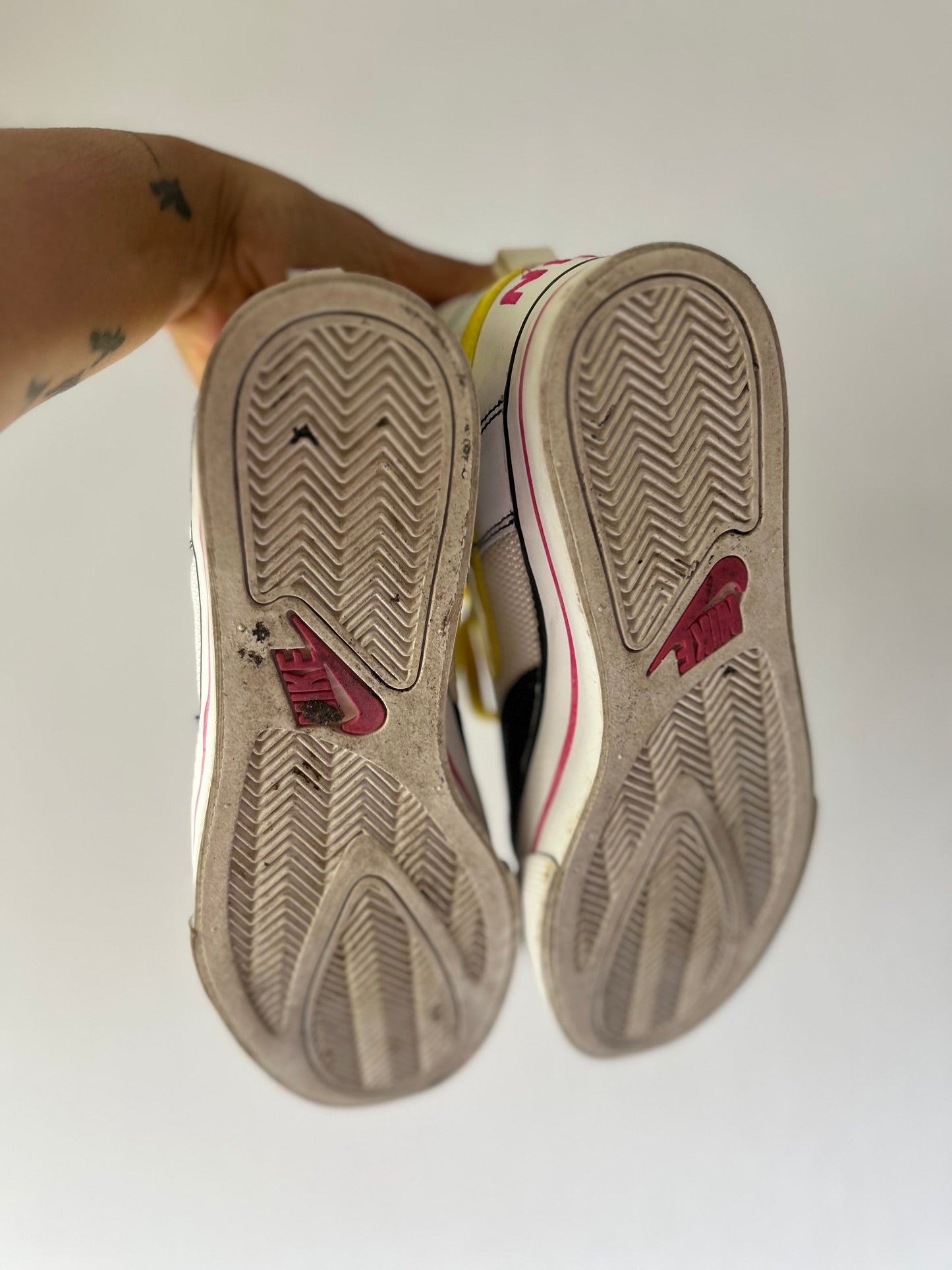 Nike High-Top Sneakers - Black, White & Neon Accents (US 8 / EUR 39)