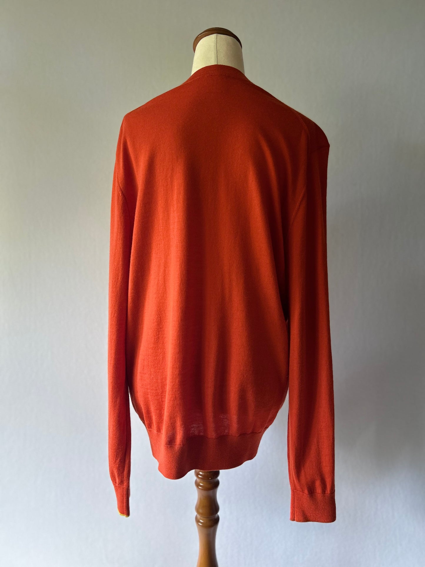 Paul Smith 100% Laine Pure Wool V-Neck Jumper - Size S