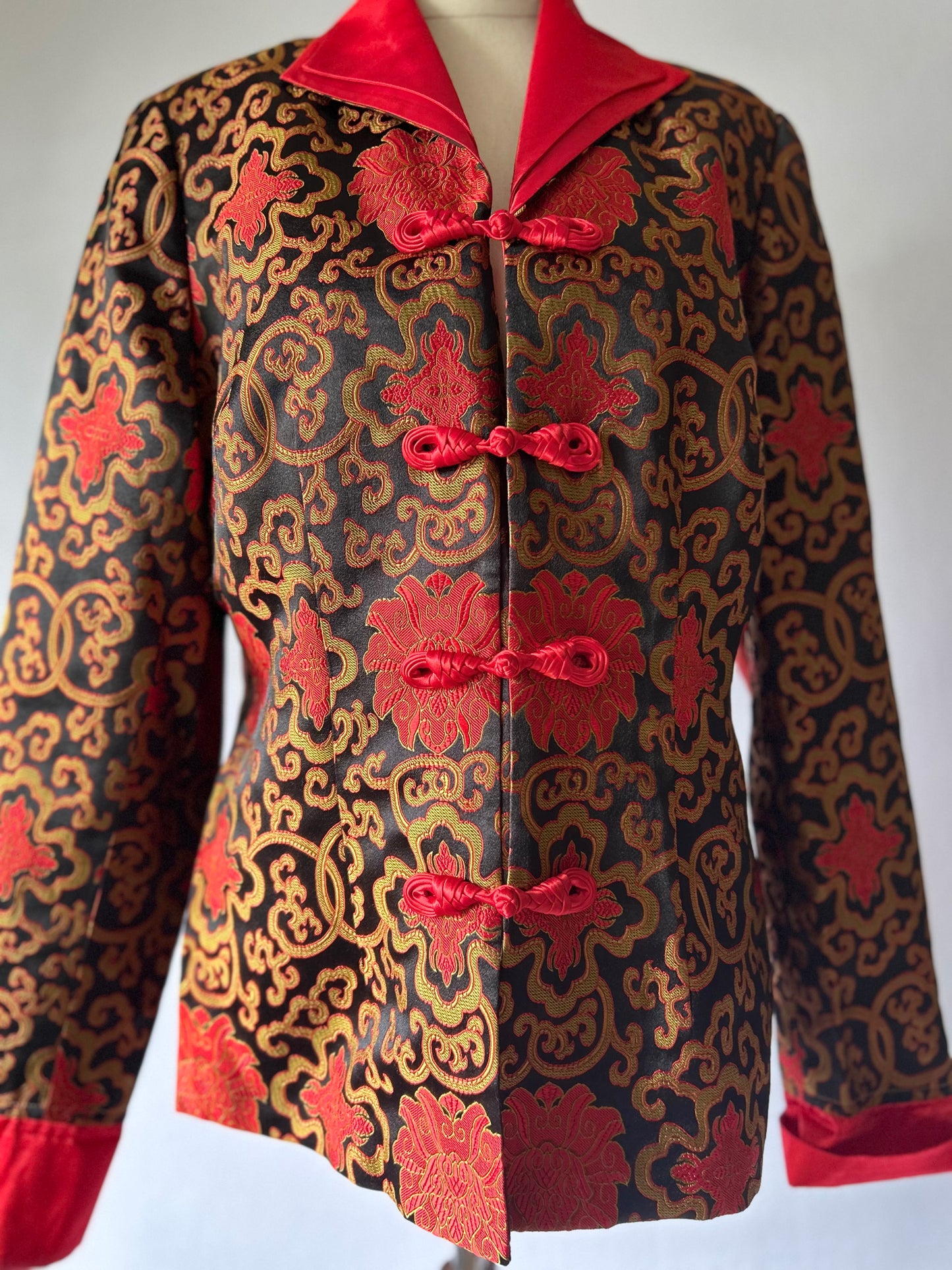 Vintage Silk Brocade Jacket – Size M/L