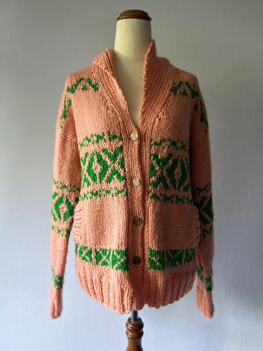 Artisan Handmade Fair Isle Cardigan – Size M/L