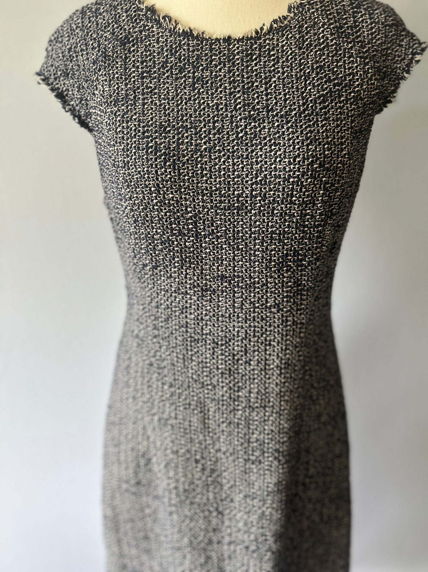 Rebecca Taylor Fringed Tweed Shift Dress – Size 6