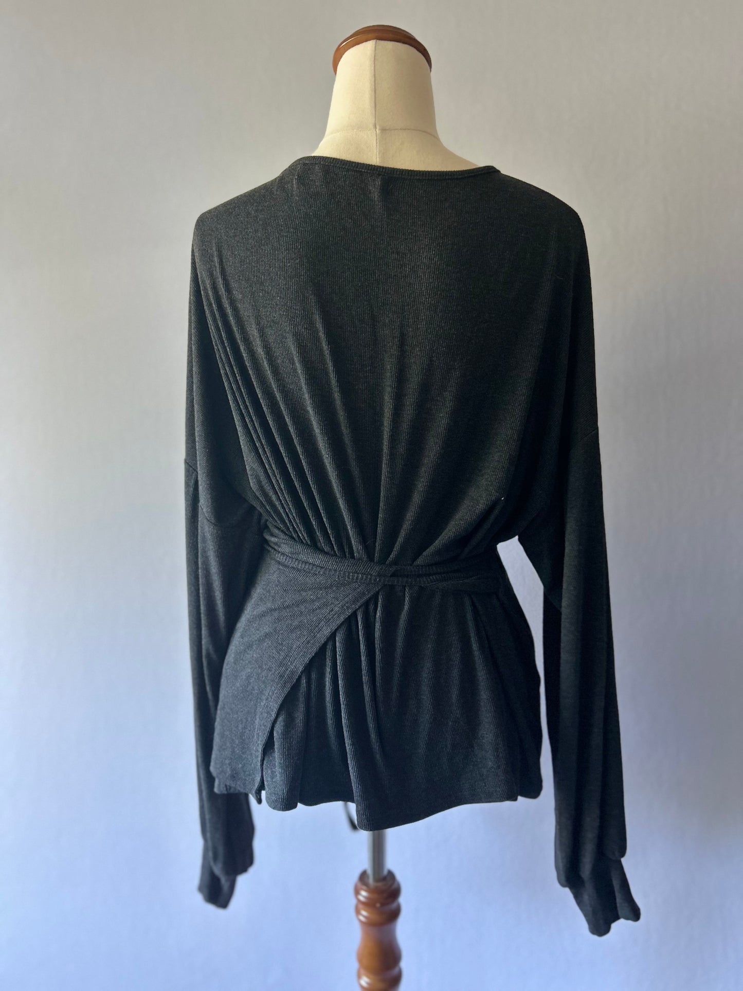 Charcoal Wrap Cardigan – Size 2