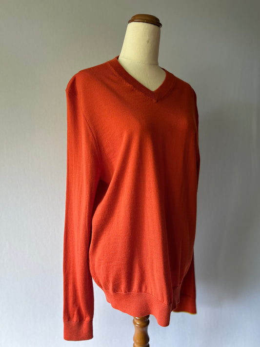 Paul Smith 100% Laine Pure Wool V-Neck Jumper - Size S